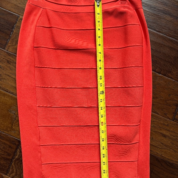 NYC Orange/Red Body Con Fitted skirt - Picture 4 of 4